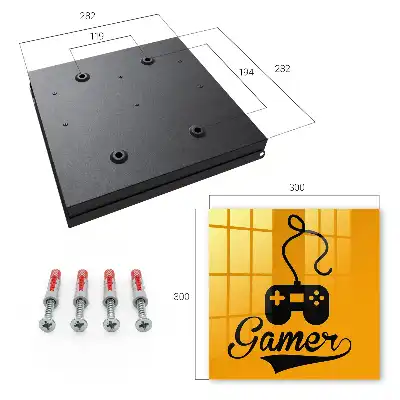 Manette de jeu avec inscription orange
