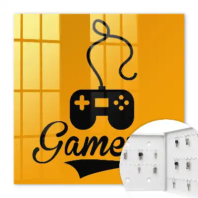 Manette de jeu avec inscription orange