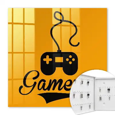 Manette de jeu avec inscription orange