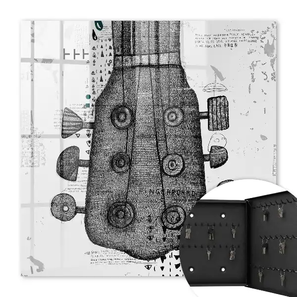 Illustration d'une guitare aux détails exceptionnels