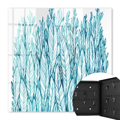 Élégance feuillue bleue