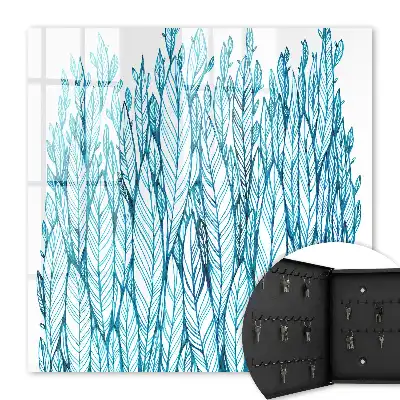 Élégance feuillue bleue