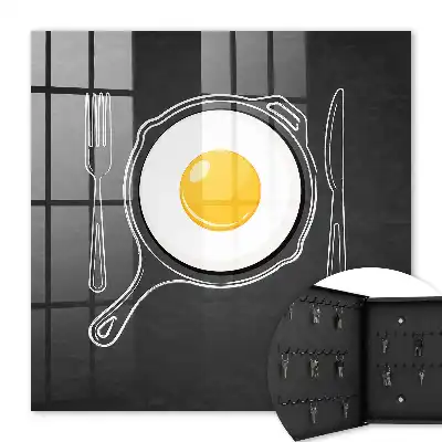 Œuf au plat sur fond noir