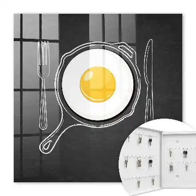 Œuf au plat sur fond noir