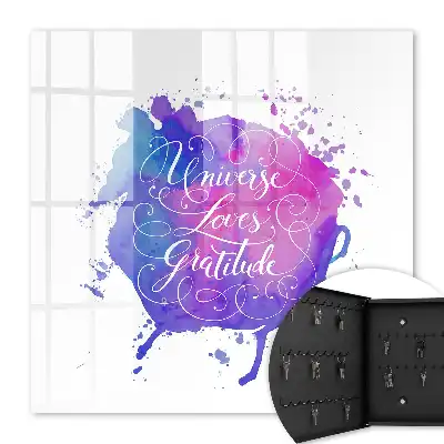 L'univers aime la gratitude en violet