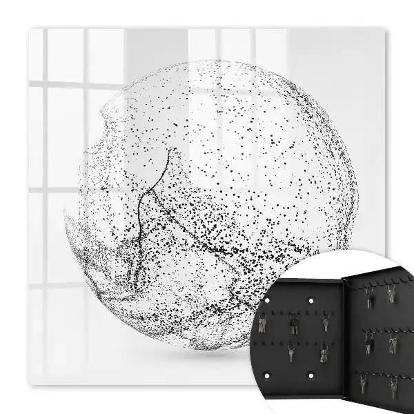 Tableau abstrait en noir et blanc
