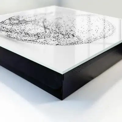 Tableau abstrait en noir et blanc