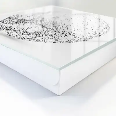 Tableau abstrait en noir et blanc