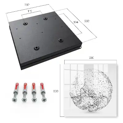 Tableau abstrait en noir et blanc