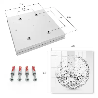 Tableau abstrait en noir et blanc