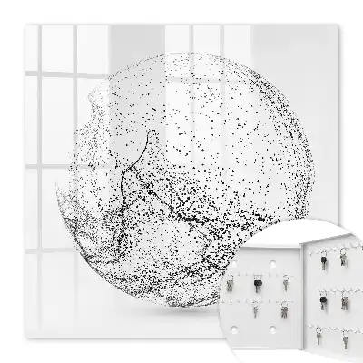 Tableau abstrait en noir et blanc