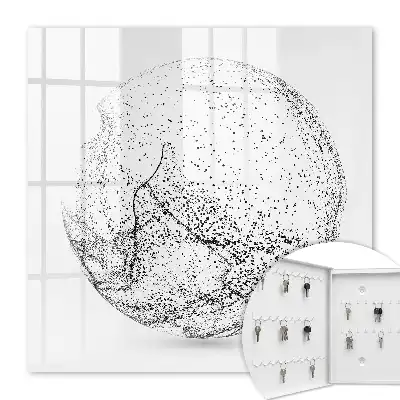 Tableau abstrait en noir et blanc
