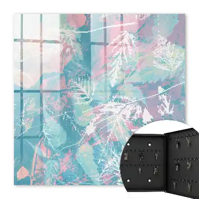 Feuilles pastel sur fond délicat