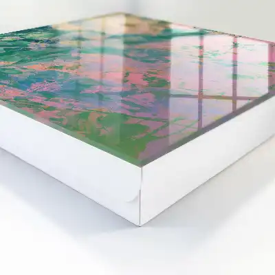Tableau abstraction végétale aux couleurs pastel