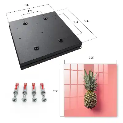 Ananas exotique sur fond rose