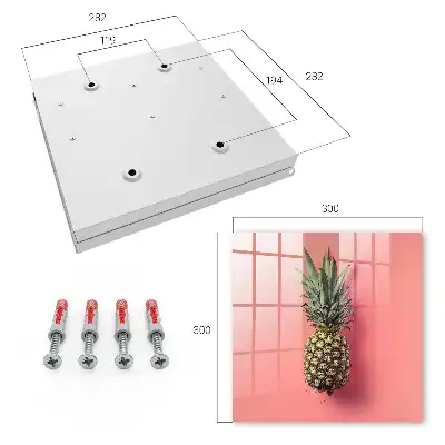 Ananas exotique sur fond rose