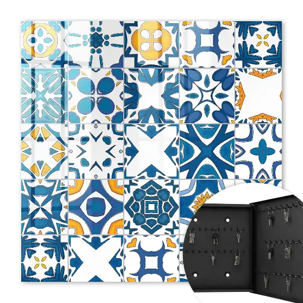 Motifs géométriques à contraste jaune