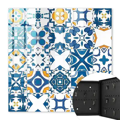 Motifs géométriques à contraste jaune