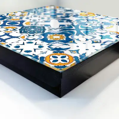 Motifs géométriques à contraste jaune