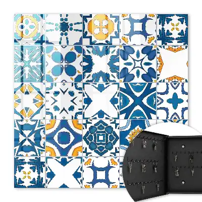 Motifs géométriques à contraste jaune