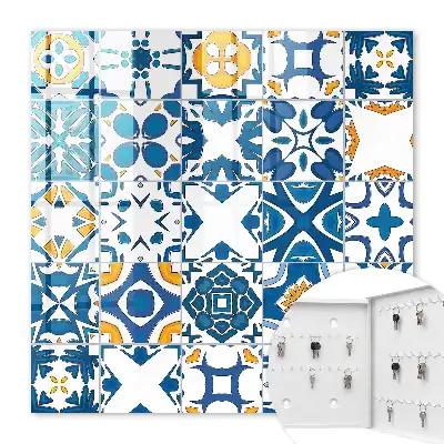 Motifs géométriques à contraste jaune