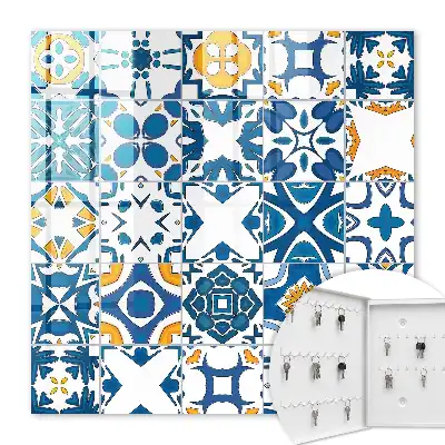 Motifs géométriques à contraste jaune