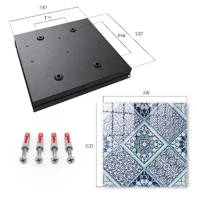 Motif géométrique dans des tons de bleu