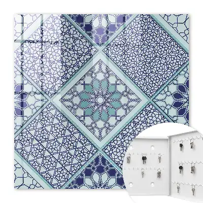 Motif géométrique dans des tons de bleu