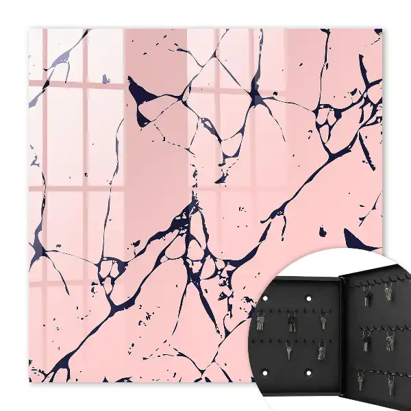 Mosaïque en marbre à motifs de lignes noires