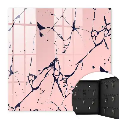 Mosaïque en marbre à motifs de lignes noires