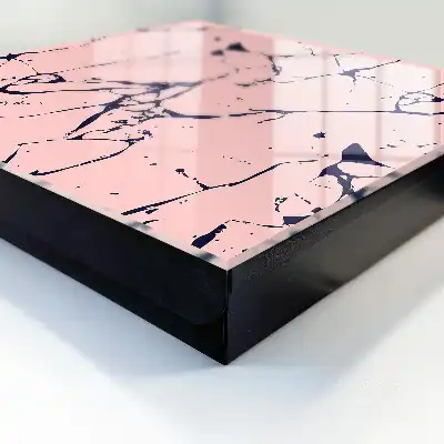 Mosaïque en marbre à motifs de lignes noires