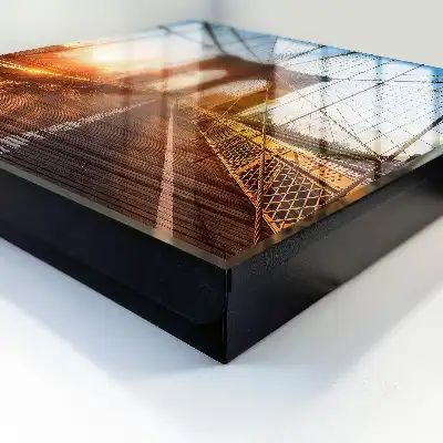 Le soleil couchant crée une symétrie