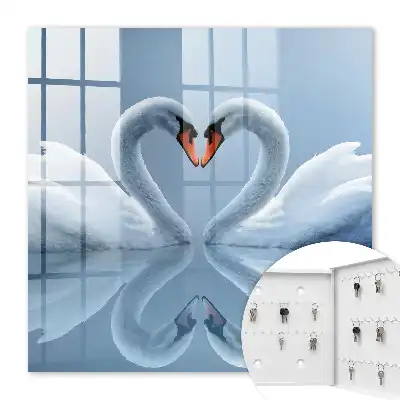 Décoration cœur d'amour cygne