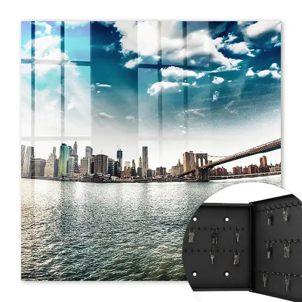Tableau Panorama urbain dans l'eau dynamique