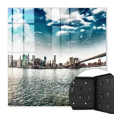 Tableau Panorama urbain dans l'eau dynamique