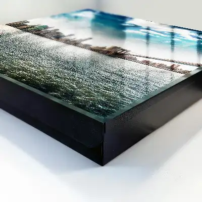 Tableau Panorama urbain dans l'eau dynamique
