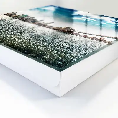 Tableau Panorama urbain dans l'eau dynamique
