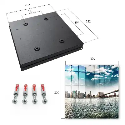 Tableau Panorama urbain dans l'eau dynamique