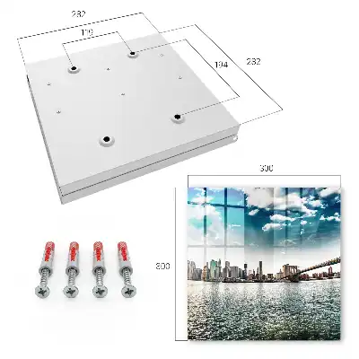 Tableau Panorama urbain dans l'eau dynamique