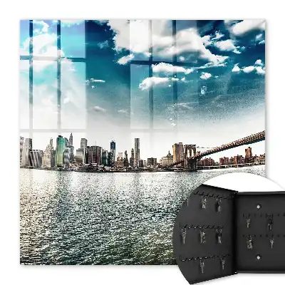Tableau Panorama urbain dans l'eau dynamique