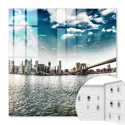 Tableau Panorama urbain dans l'eau dynamique