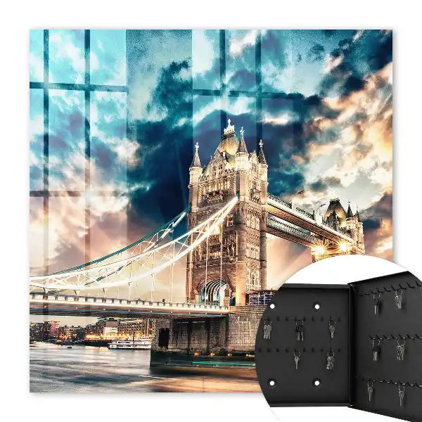 Tableau paysage urbain nuageux
