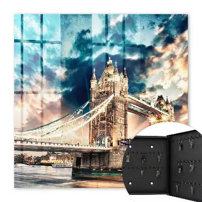 Tableau paysage urbain nuageux