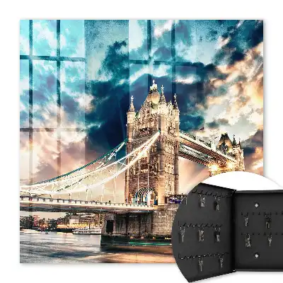 Tableau paysage urbain nuageux