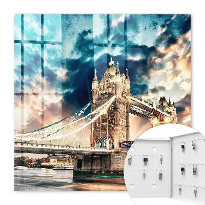 Tableau paysage urbain nuageux