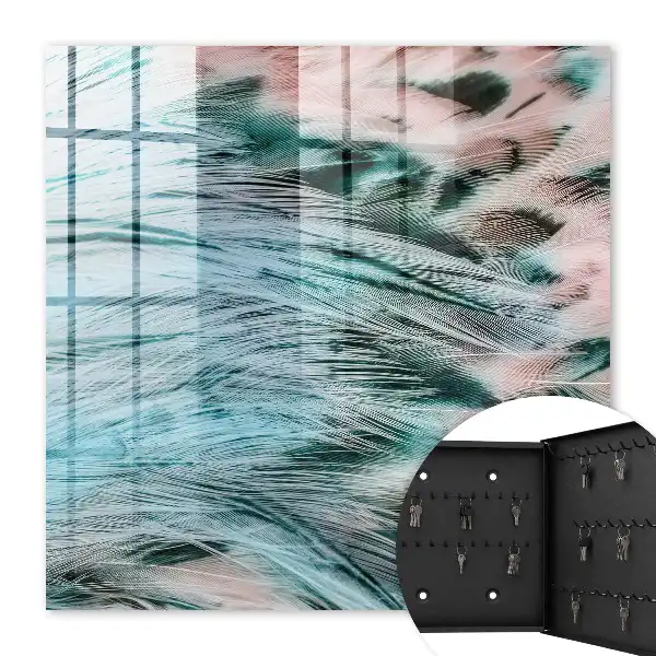Plumes bleu pastel et rose