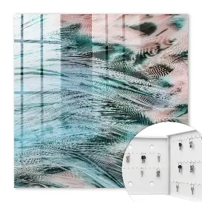 Plumes bleu pastel et rose