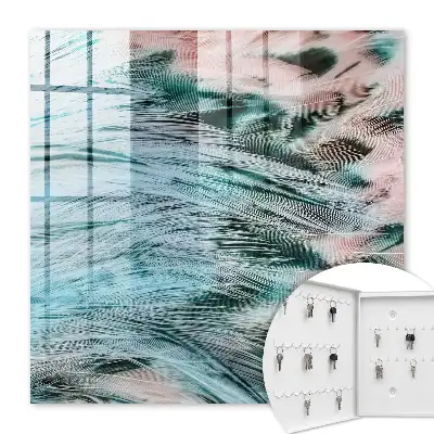 Plumes bleu pastel et rose