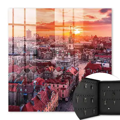 Coucher de soleil sur les toits historiques