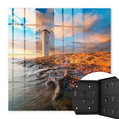 Phare au coucher du soleil